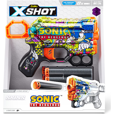 X-Shot Skins Menace Blaster - Mega Sonic Skin