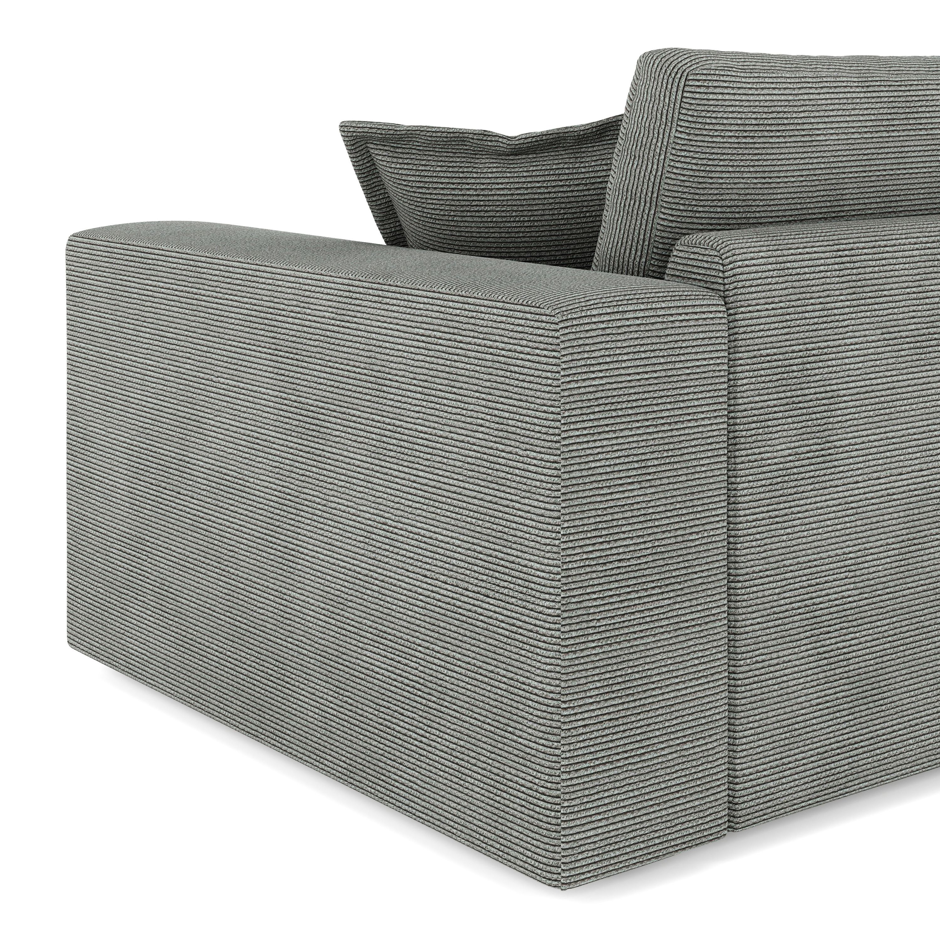 Ecksofa Cord TARJA links anthrazit