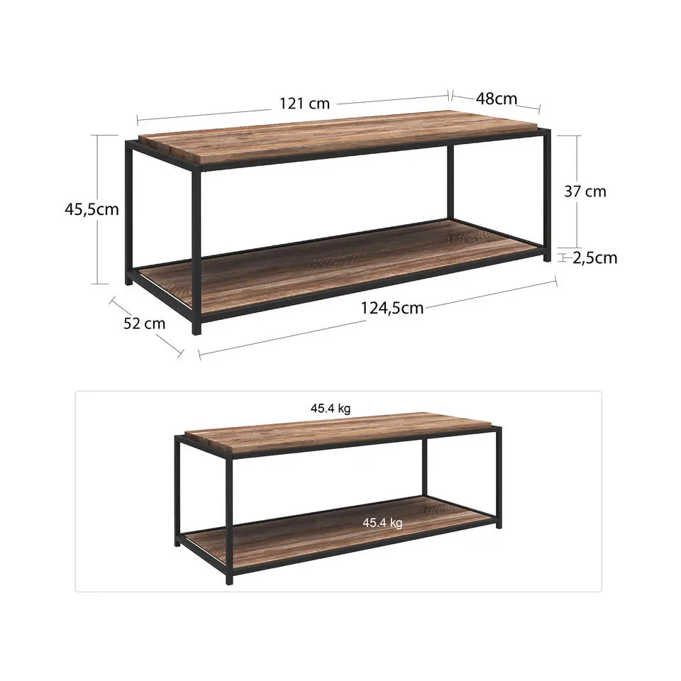 Quincy - Salontafel eiken spaanplaat