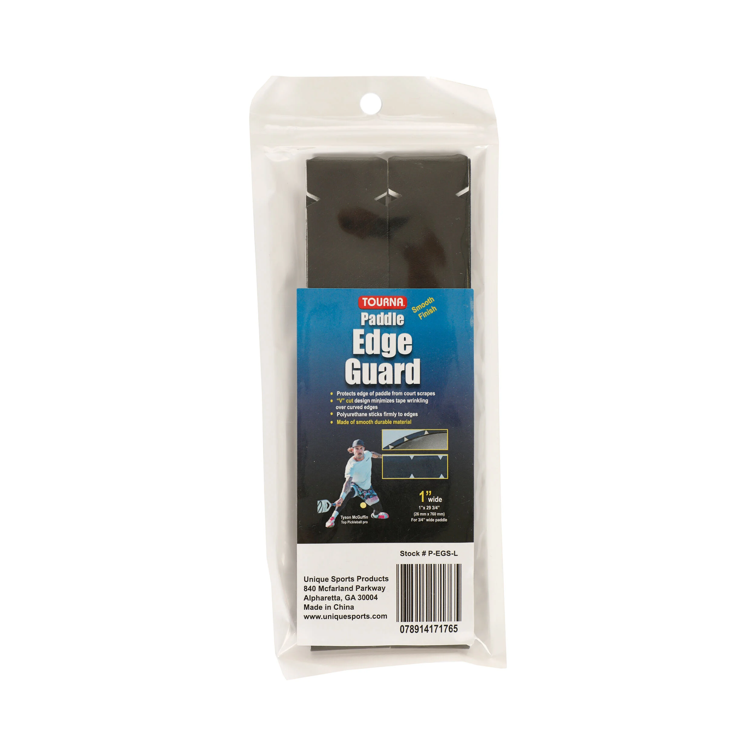 Tourna Padel Edge Guard 19mm Bande De Protection Pour Cadre Pickleball - Noir
