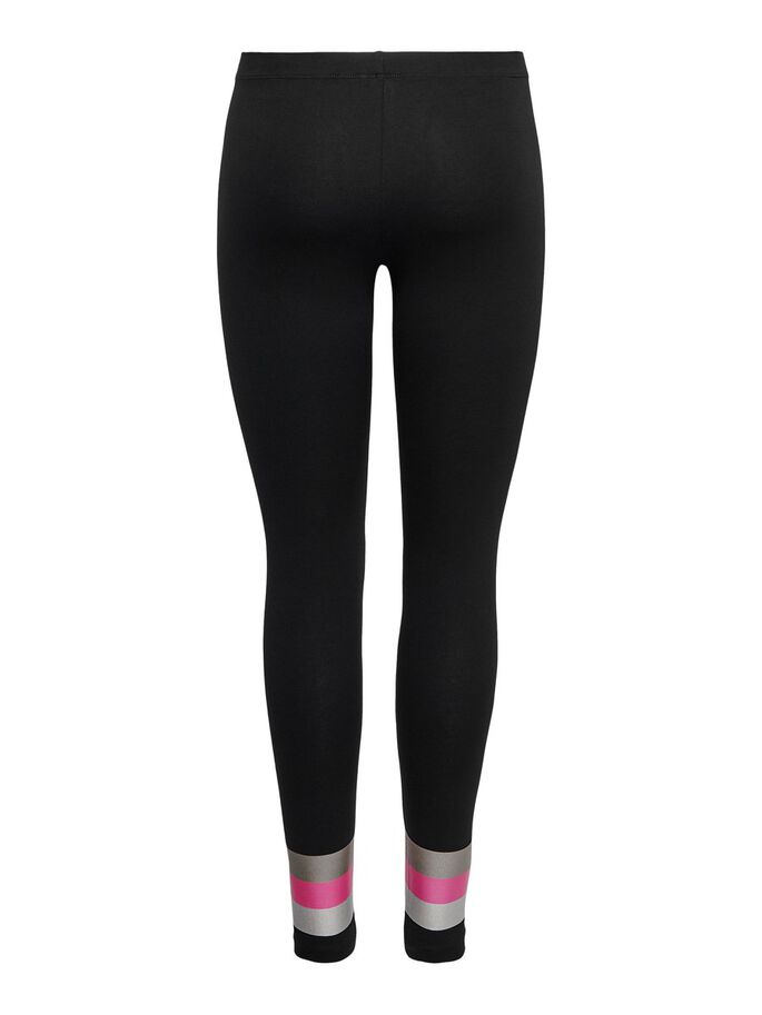 Only Play Stripe Jersey Leggings Sort Dame