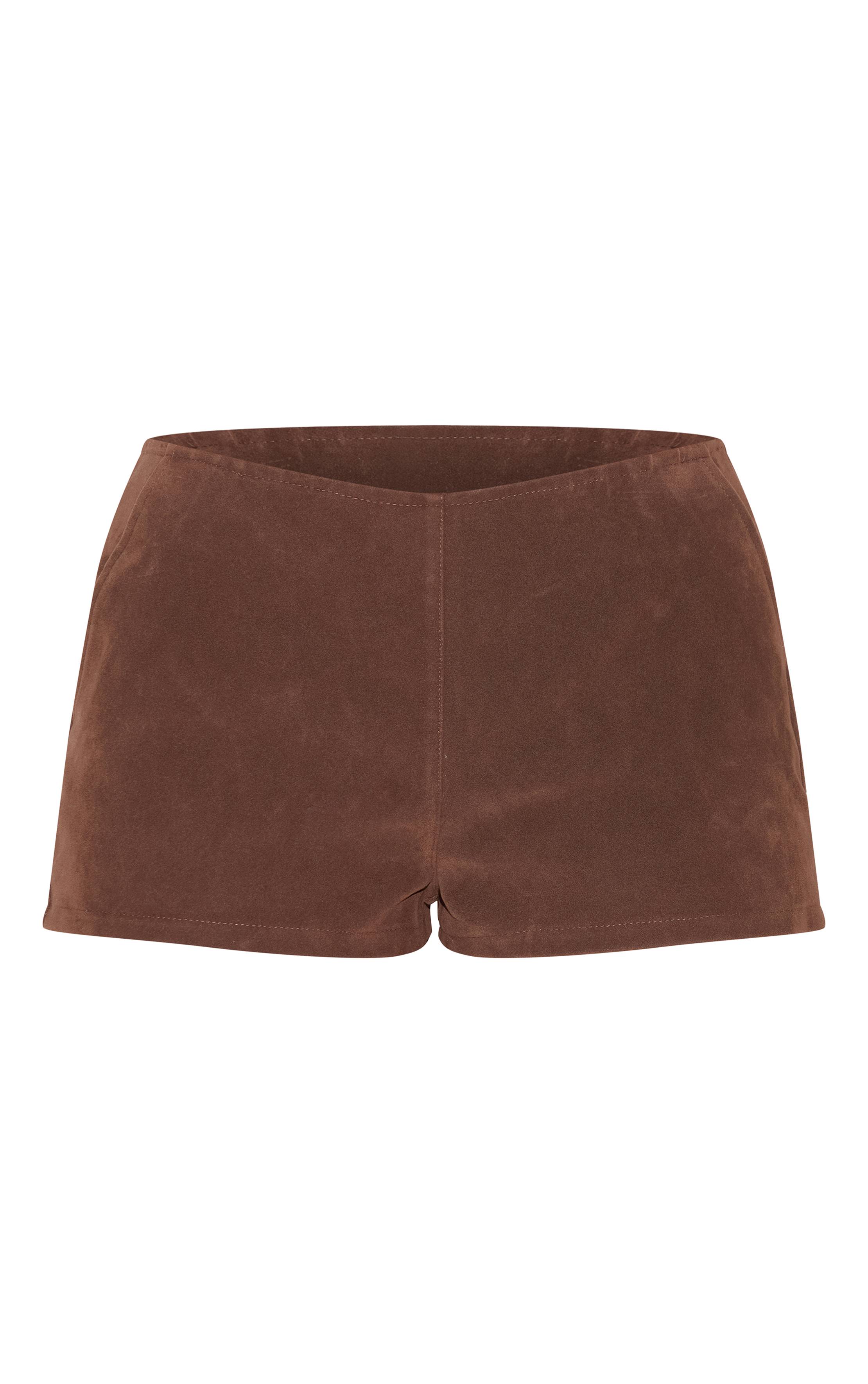 Chocolat Short Taille Basse En Synthétique