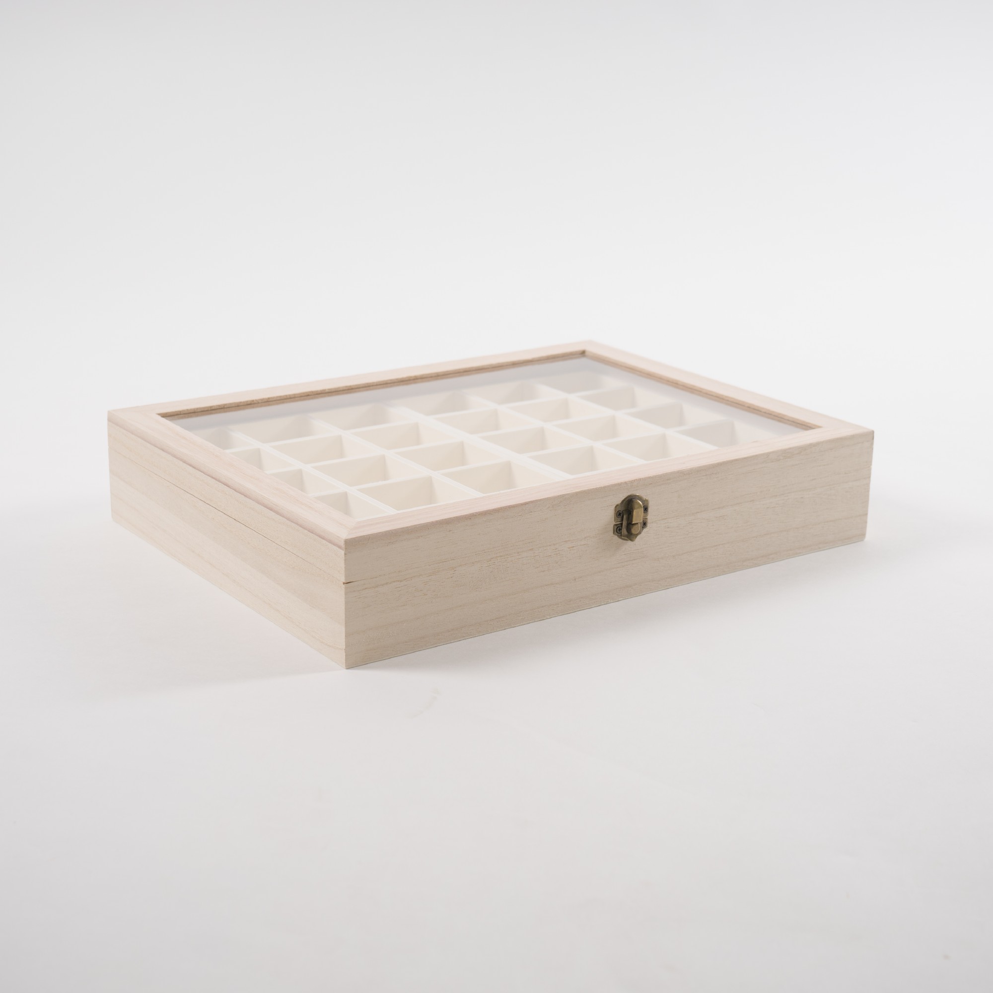 Sortierkasten 'Caisse' mit 42 Sortierboxen, natur, L 30 cm, B 40 cm, H 8 cm von fischer's lagerhaus