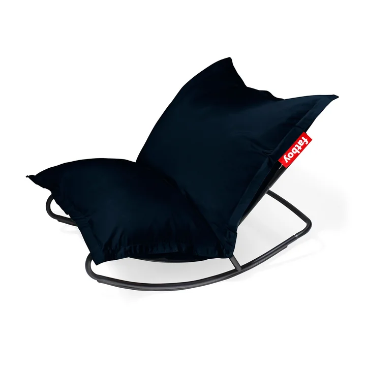 Fatboy - Rock 'n' Roll Lounge Chair, schwarz   Original Outdoor Sitzsack, dark ocean