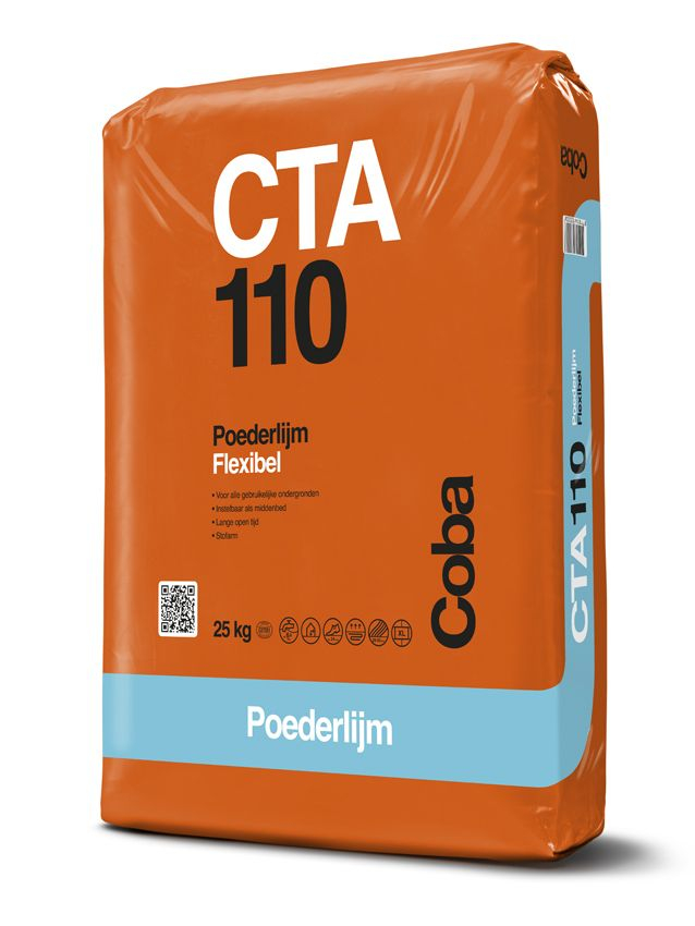 Coba CTA110 poederlijm a 25kg t.b.v. vloer- en wandtegels