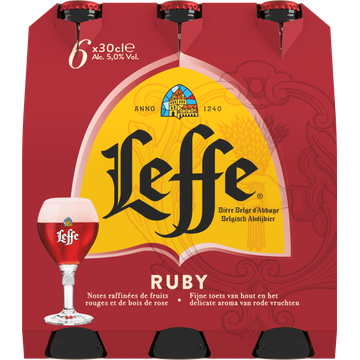 Leffe Ruby Belgisch Abdijbier- Fles -  6 x 300ML