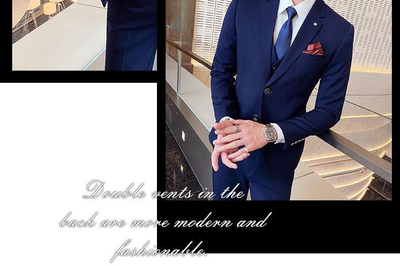 Bay Go Mall - Set: Enkelrijs blazer + vest + pantalon
