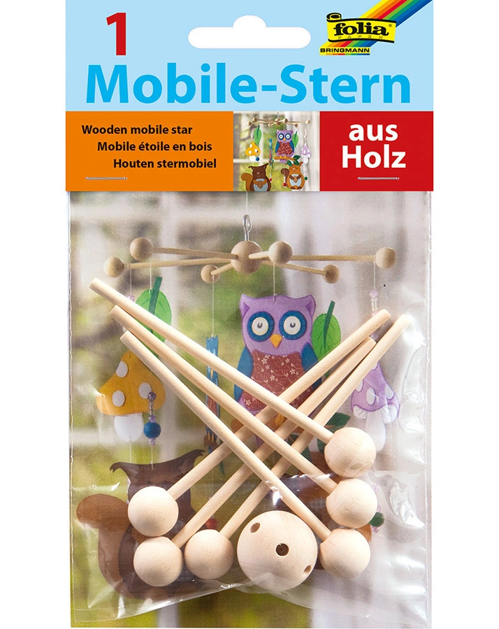 Mobile-Stern BASTELGLÜCK aus Holz