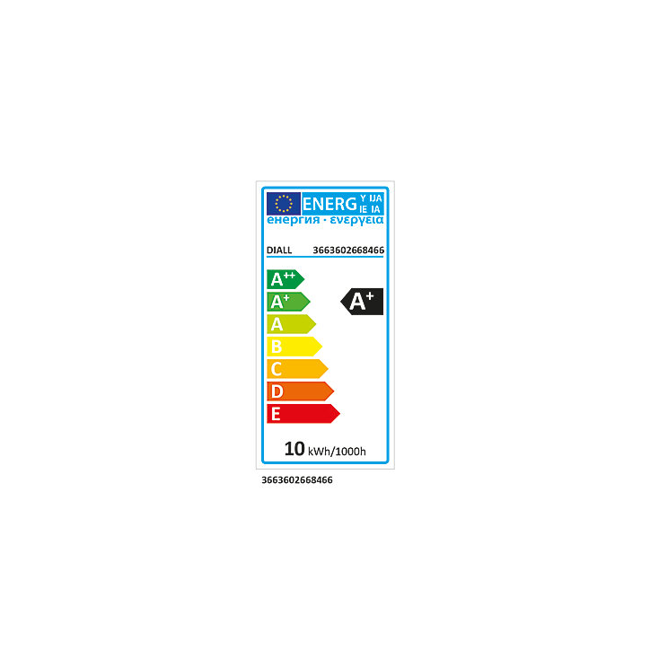 Ampoule LED Diall réflecteur R80 E27 10W=60W blanc chaud