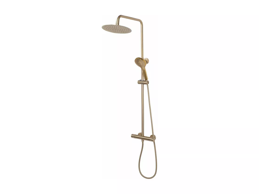 Kit De Douche Avec Thermostat Rea Vincent Termostat Brush Gold