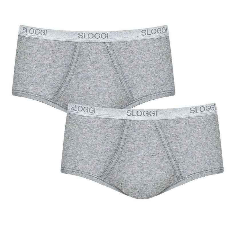 Sloggi Men Basic Maxi Slip 2 Pack Grijs 8 1 Stuk
