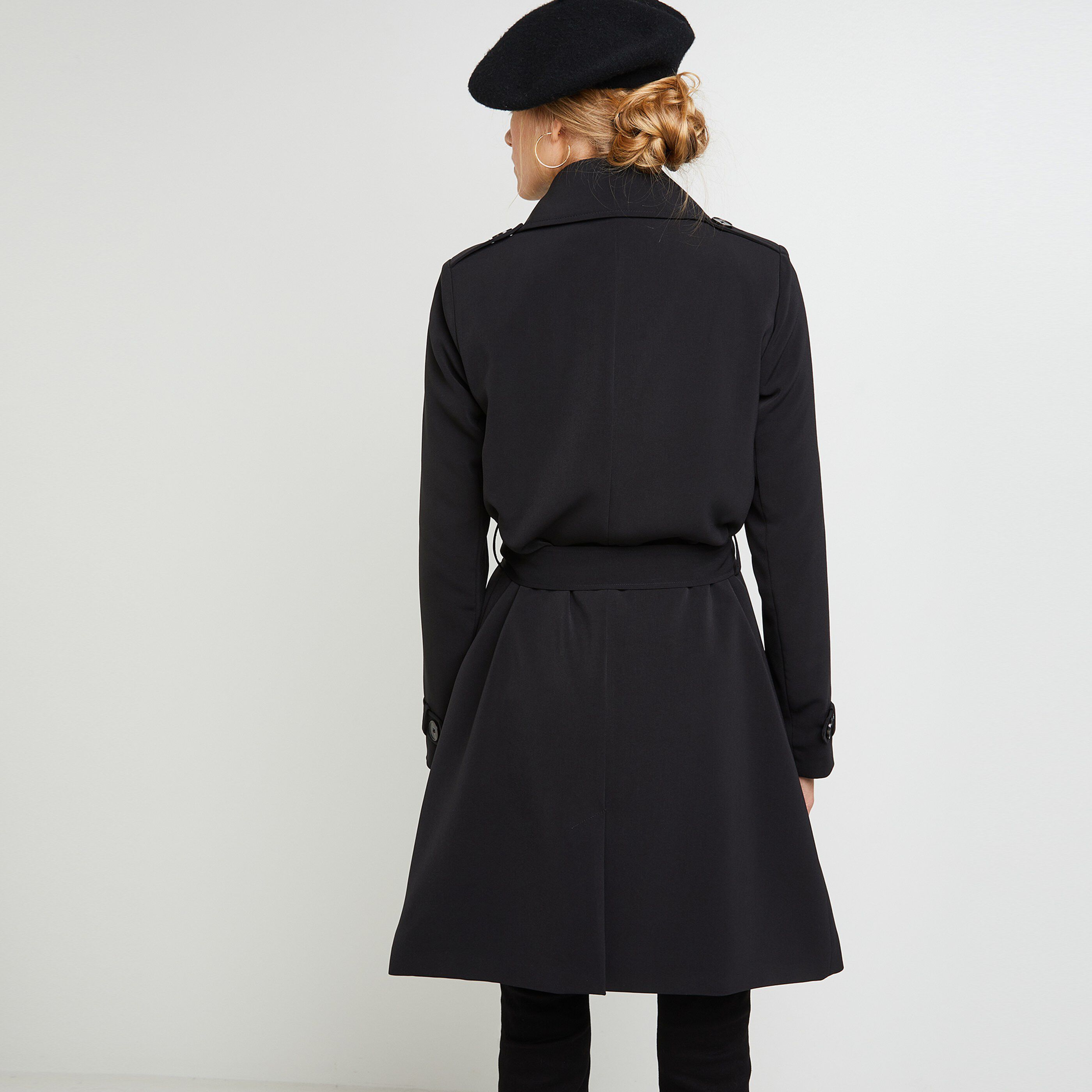 Manteau trench femme - NOIR