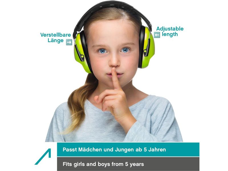 ACE SHH…! Gehörschutz ACE SHH EN 352-1 Zertifiziert, -26dB, Einstellbarer Kindergehörschutz