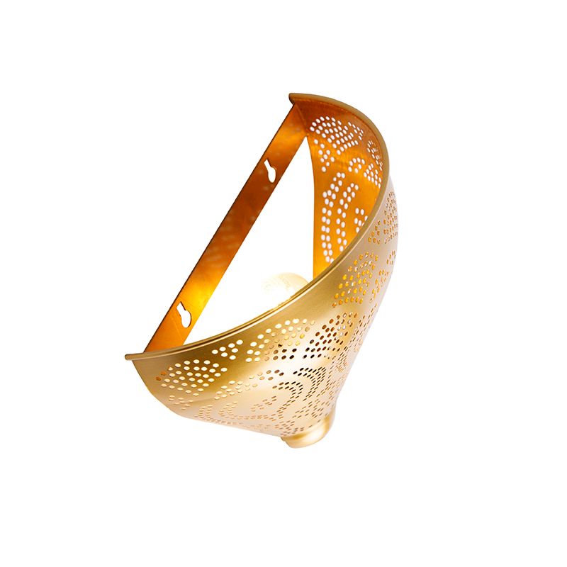 Oosterse wandlamp goud met lichteffect - Zayn