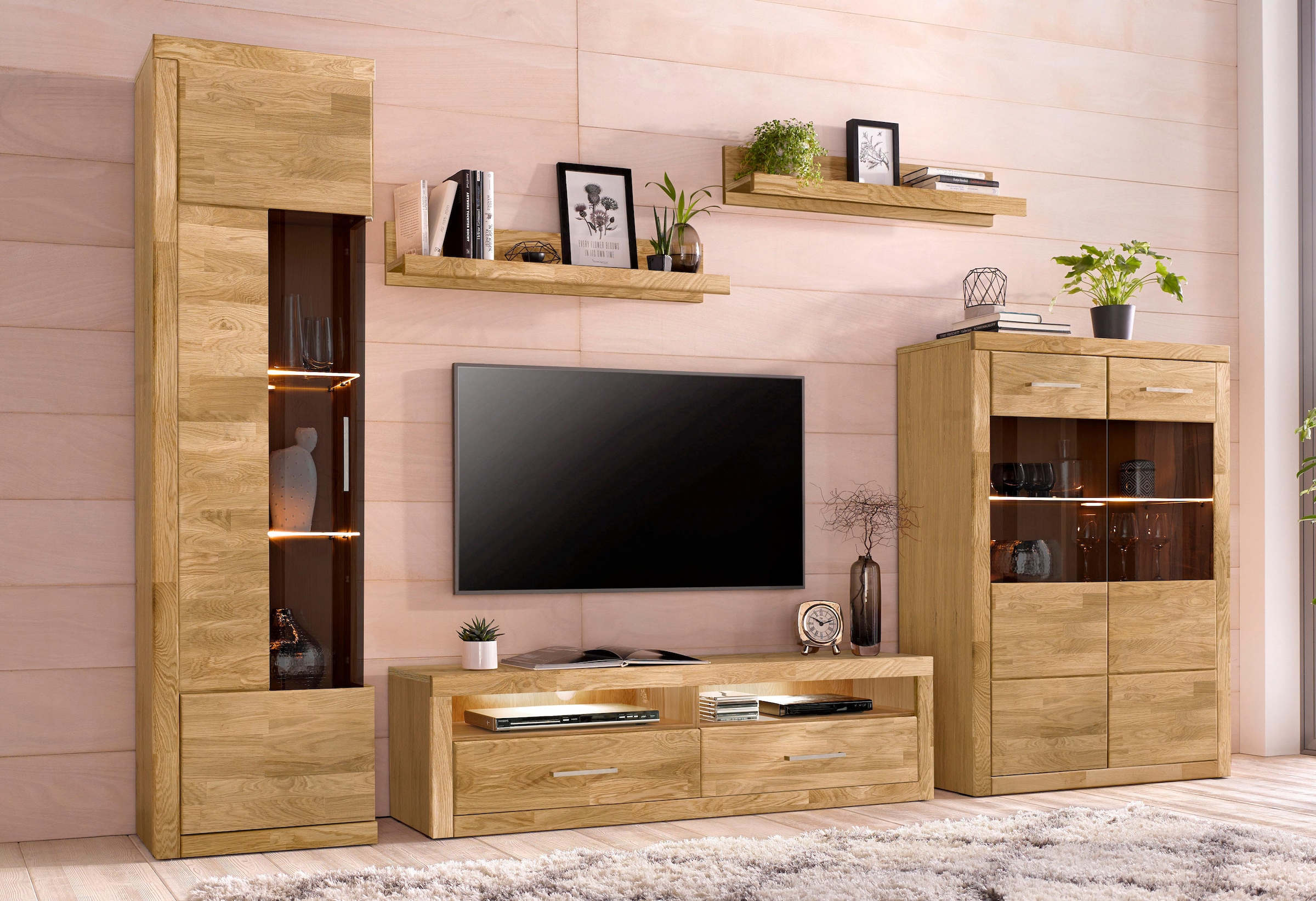 Home affaire Wohnwand »Ribe Wohnwand Set-5 St.« 5 Stk. tlg.