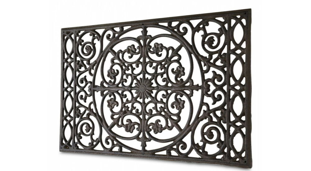 Paillasson rectangulaire fonte marron 56x36x2cm