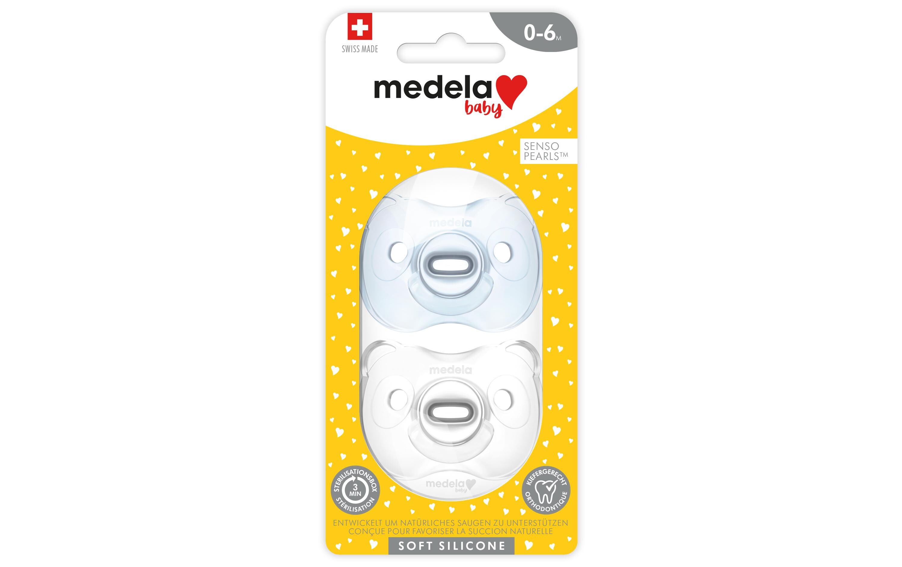 Nuggi Soft Silicone 2 Stk. 0 - 6 Mt. blau/transparentBaby Schnuller Soft Silicone 0-6 Duo