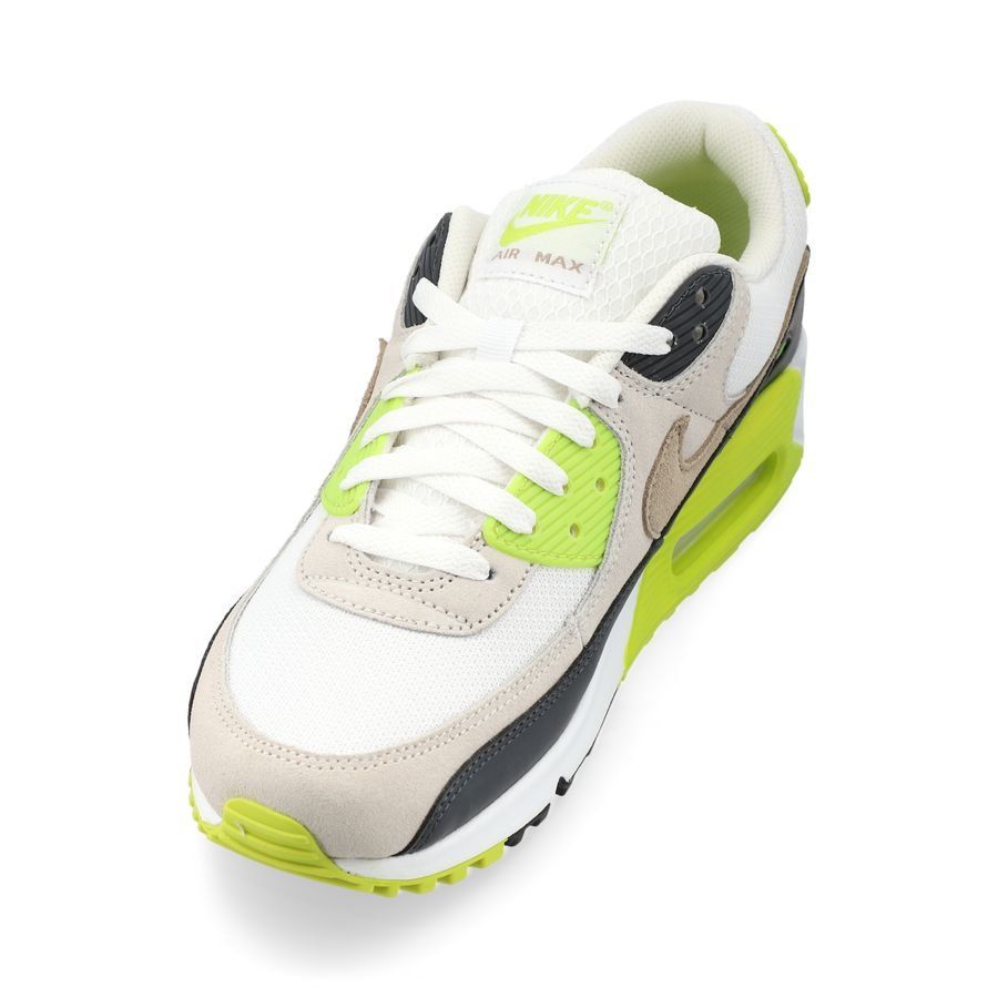 Nike Chaussures Air Max 90 - Blanc/Kaki/Jaune Fluo/Gris