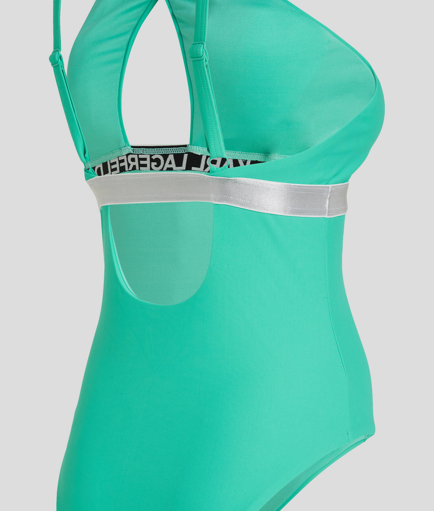 MAILLOT DE BAIN UNE PIÈCE À COL HALTER AVEC LOGO KARL