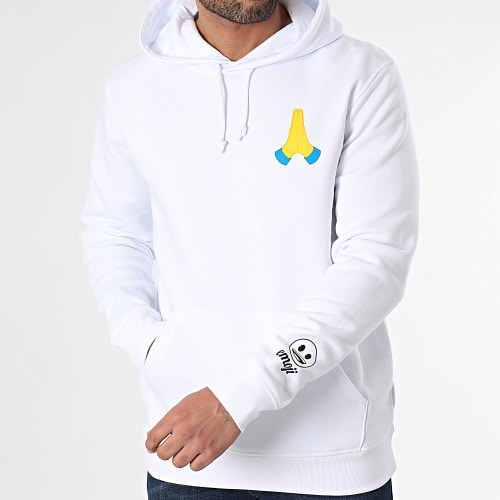Sweat Capuche Pray Blanc