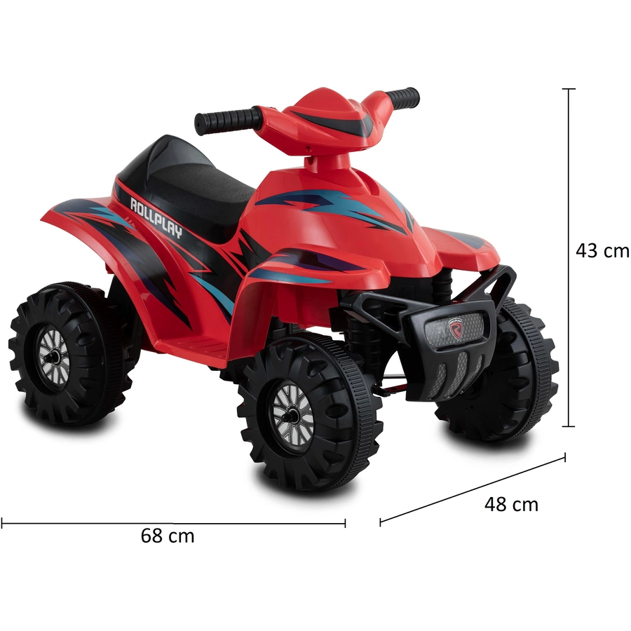 ROLLPLAY ATV Mini Quad Racing 6V red Kinderfahrzeug bis 2 kmh inkl. Ladegerät Rot Rot