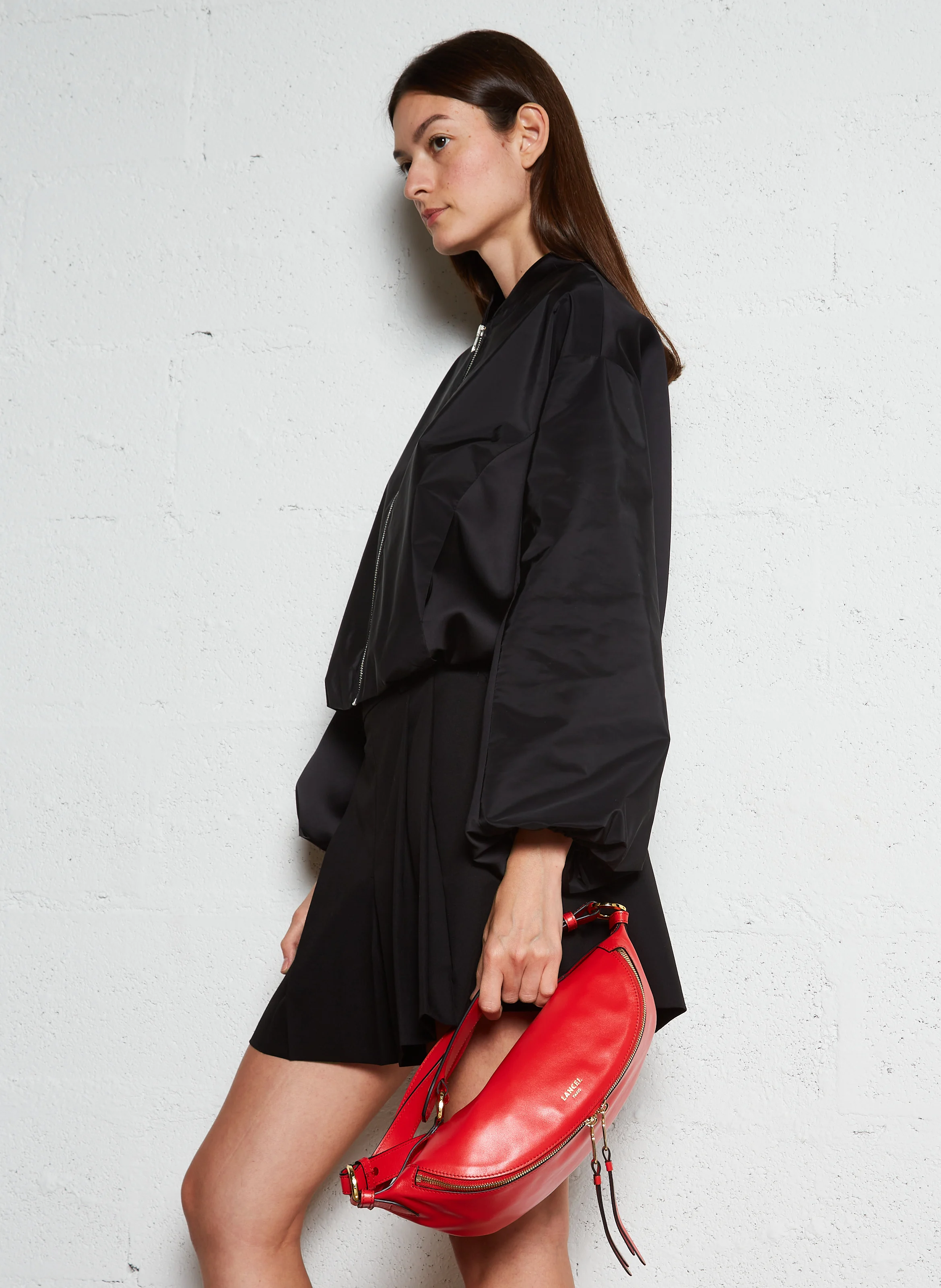 ORIGAMI S - Sac bandoulière en cuir | Rouge
