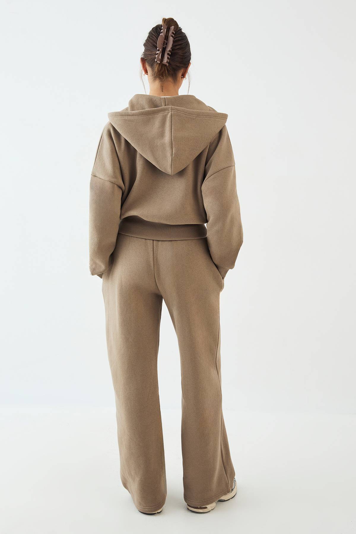 Survêtement DSGN Studio à Casynthétiqueche Zippé Crop Boxy avec Ourlet Profond