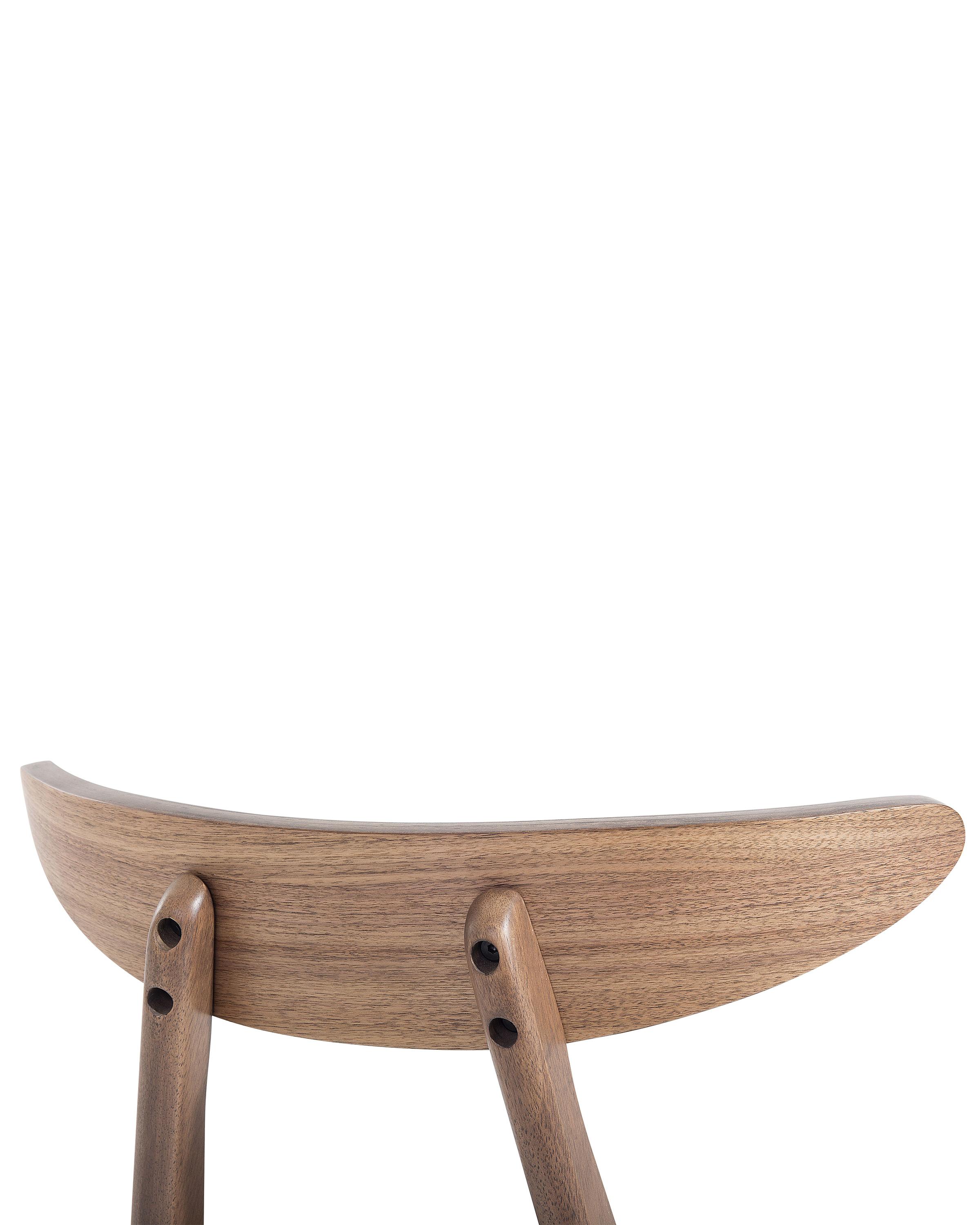 Set van 2 eetkamerstoelen LYNN Hout Donkerbruin/wit