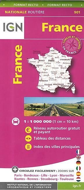 IGN - 901 FRANCE MAXI FORMAT ECHELLE 1 1M
