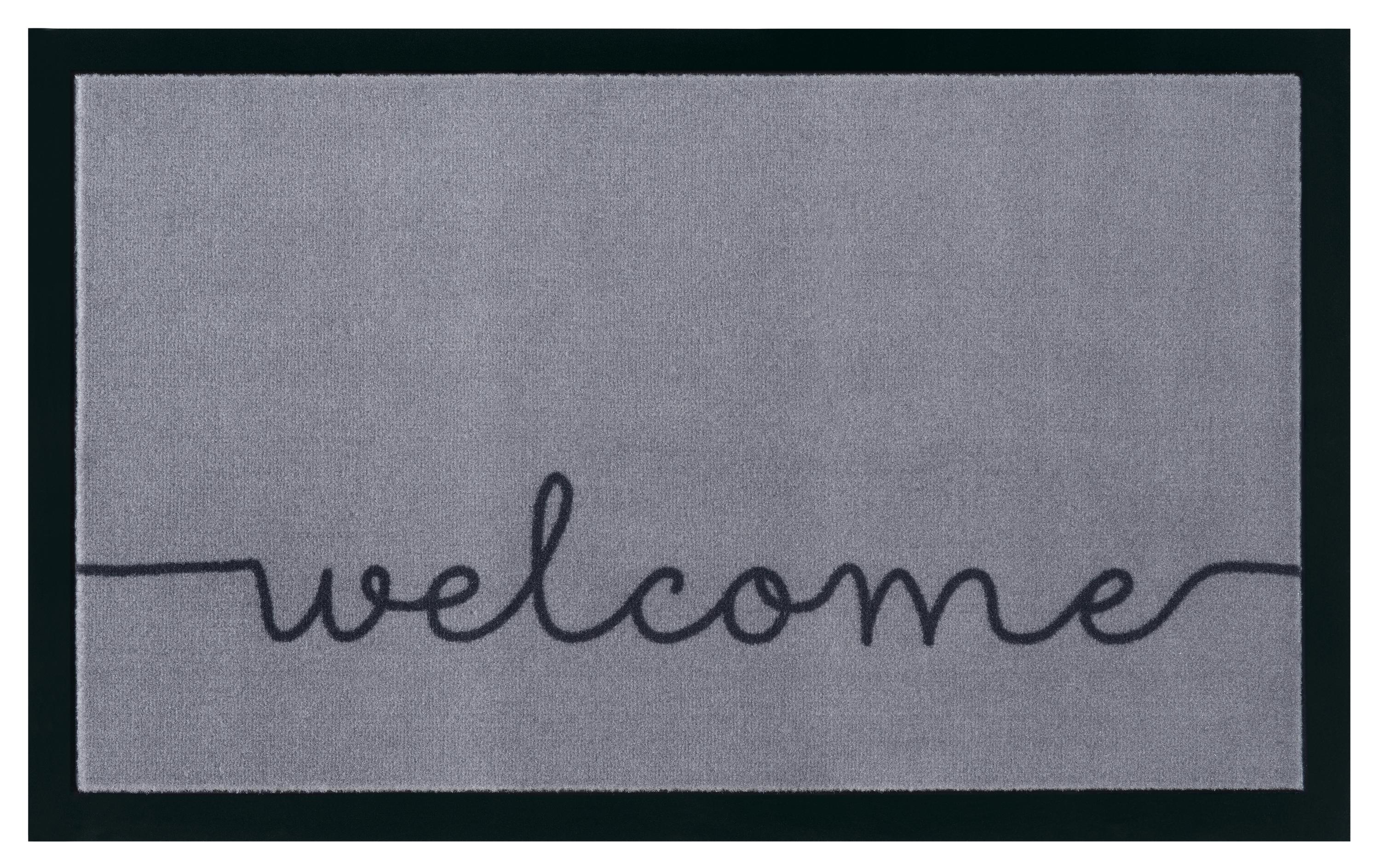 Welcome 45 cm x 75 cm, Grau/SchwarzTürmatte