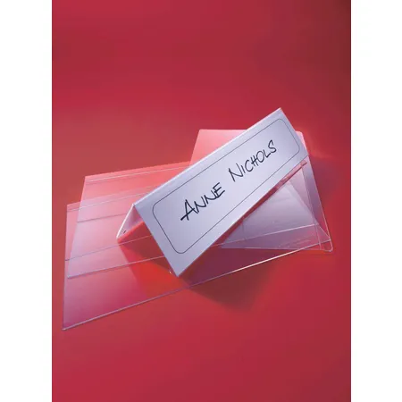 Durable 804819 Tischnamensschild aus PET, Einsteckschilder 61-122?x?210?mm, transparent