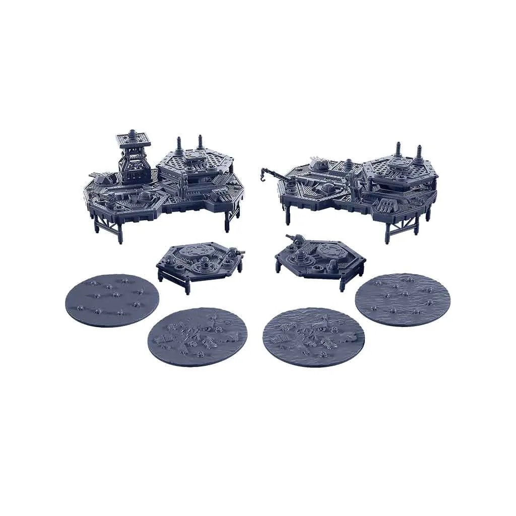 Dystopian Wars - Sturginium Platforms & Objectives Set