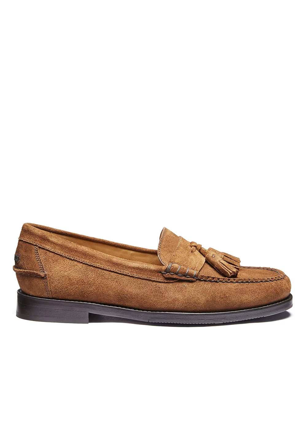 TASSEL MOC VELOURS MARRON