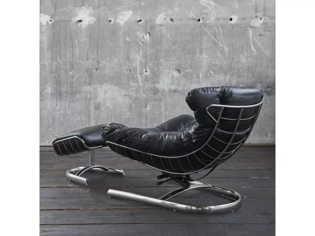 Fauteuil - Noir cuir - ROWE