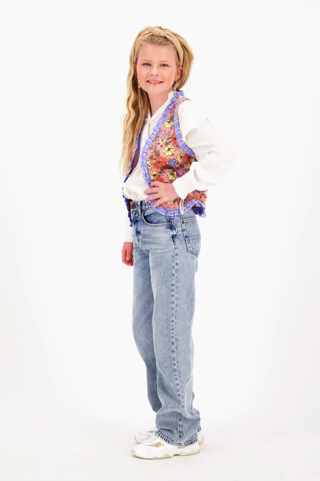 Vingino blouse LARAH met ruches wit