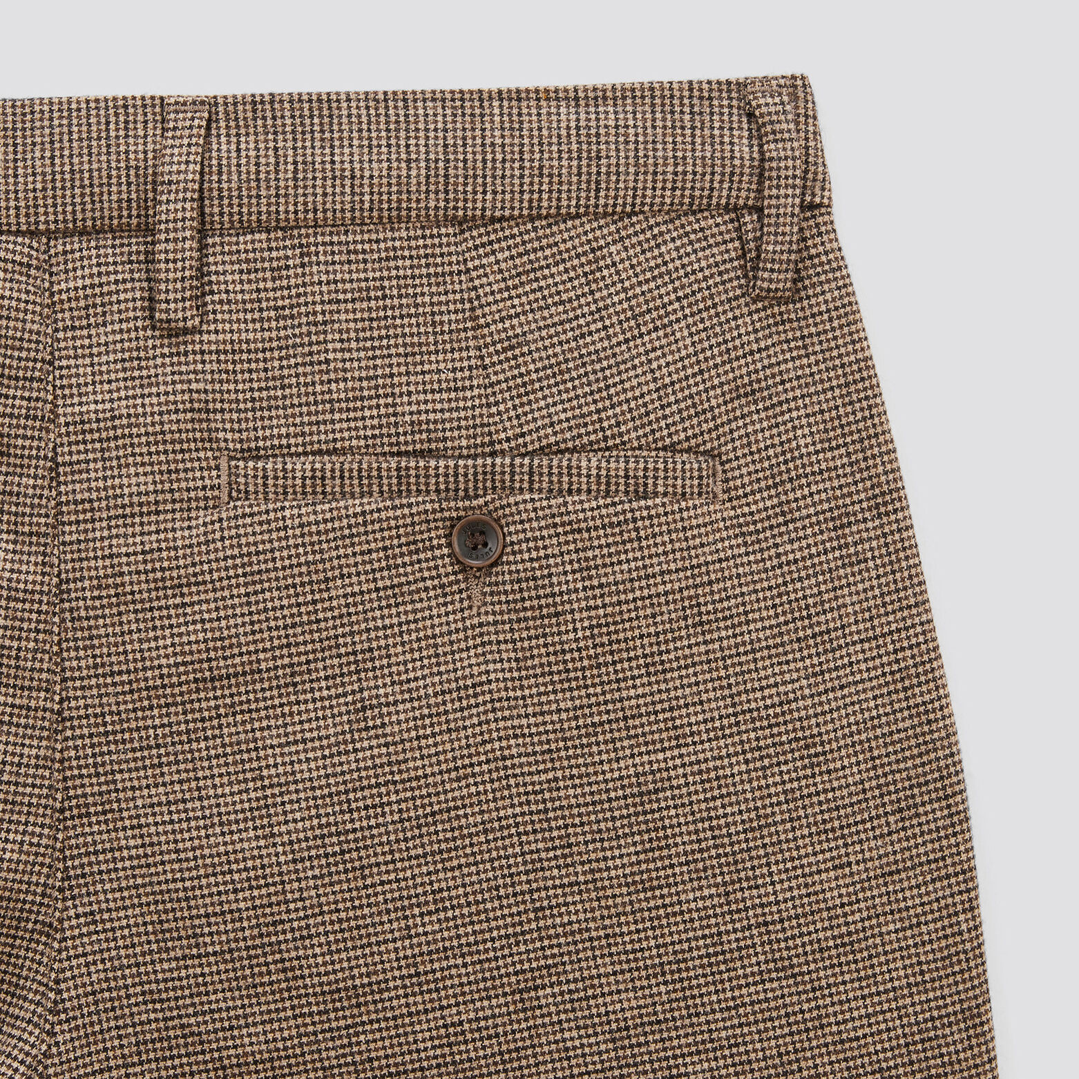 Pantalon chino slim à plis contenant de la laine Marron