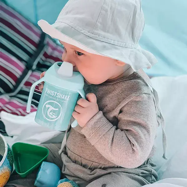 Copo de Treinamento Twistshake Mini Cup Azul Pastel +4m 230ml
