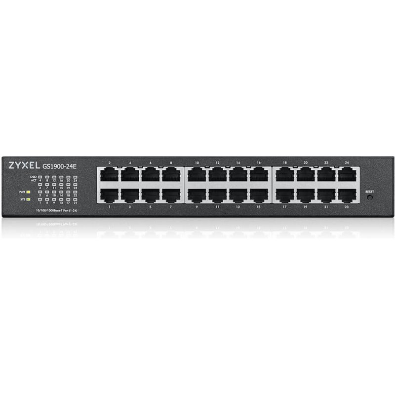 Zyxel GS1900-24E-EU0103F commutateur réseau Géré L2 Gigabit Ethernet (10/100/1000) 1U Noir
