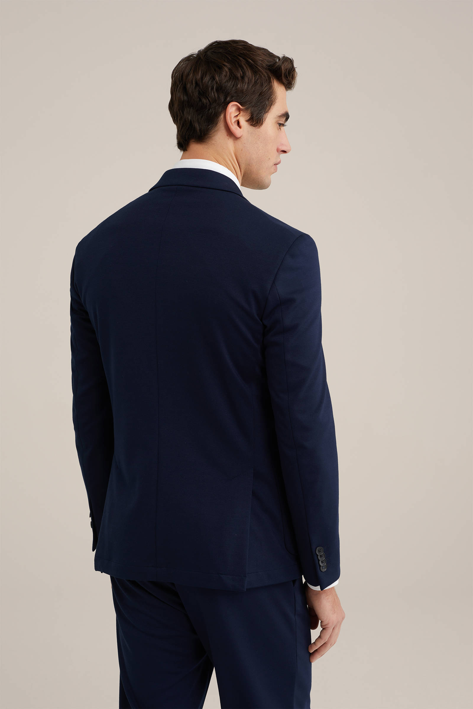 Van Gils slim fit colbert van polyester royal navy