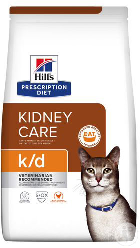 Hill's Pet Nutrition Prescription Diet Kidney Care K/D Feline Au Poulet 1,5kg