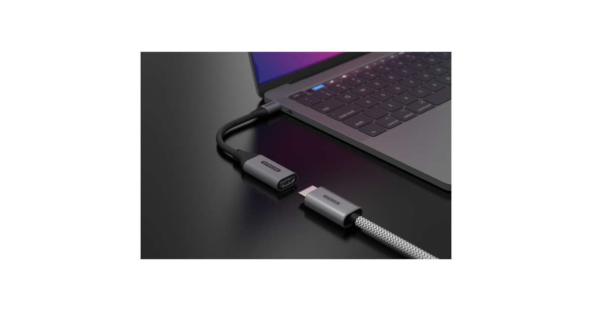 SitecomUSB-C naar HDMI 2.0 adapter  (Grijs, 0,15 meter)