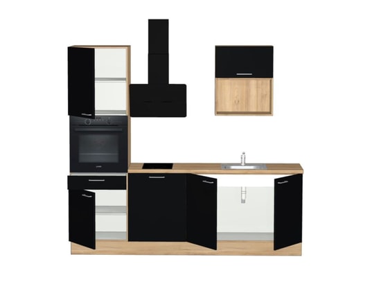 CONCEPT1 - Pack Cuisine ASTUCIO 1 NOIR MAT - 240CM