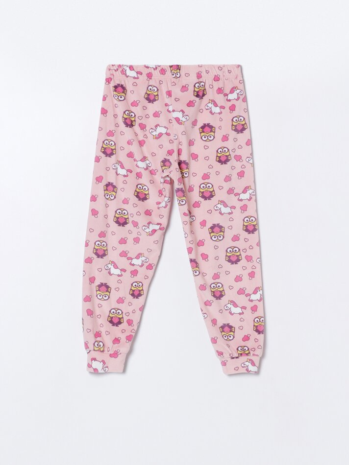 Conjunto de pijama de veludo UCS LLC - Rosa