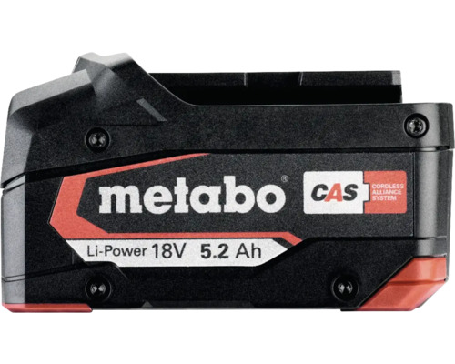 Vervangende accu Metabo 18V Li-Power (5,2 Ah)