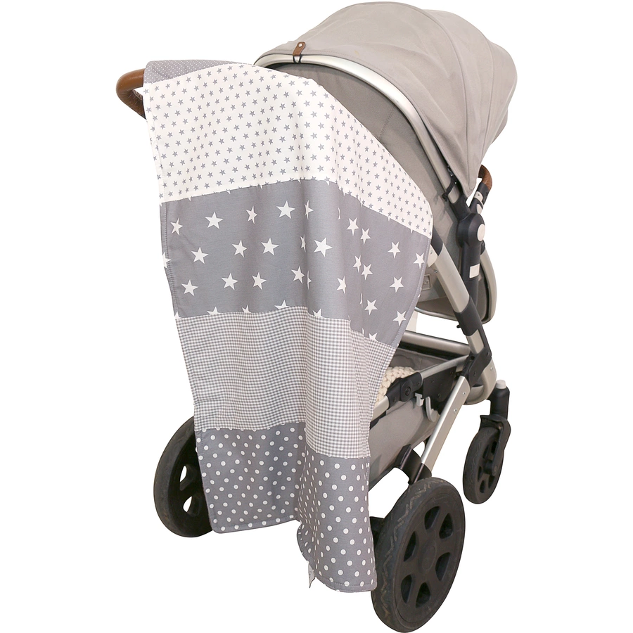 Ullenboom Babydecke & Kuscheldecke 70X100 cm Graue Sterne