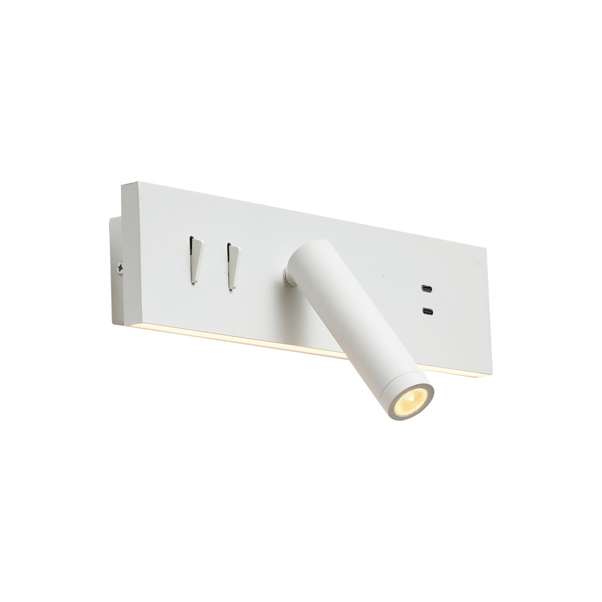 Moderne wandlamp wit verstelbaar met USB-C incl. LED - Modric