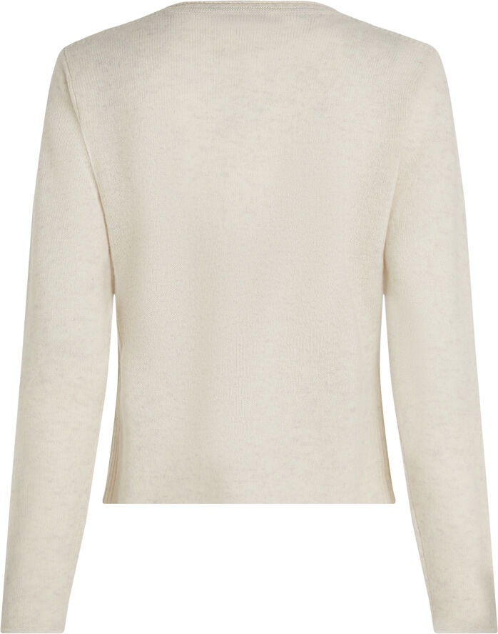 Tommy Hilfiger SOFT WOOL V-NK LS SWEATER Ivory petal heather