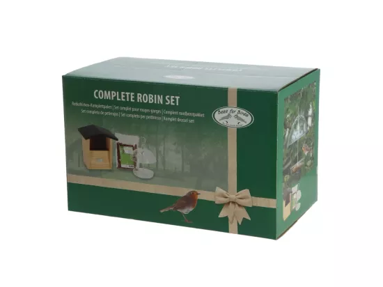 Set abri mangeoire et graines oiseaux Pour rouge-gorges