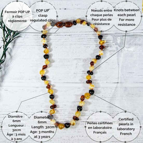 Collier Ambre bébé   Multi        de               Irréversible