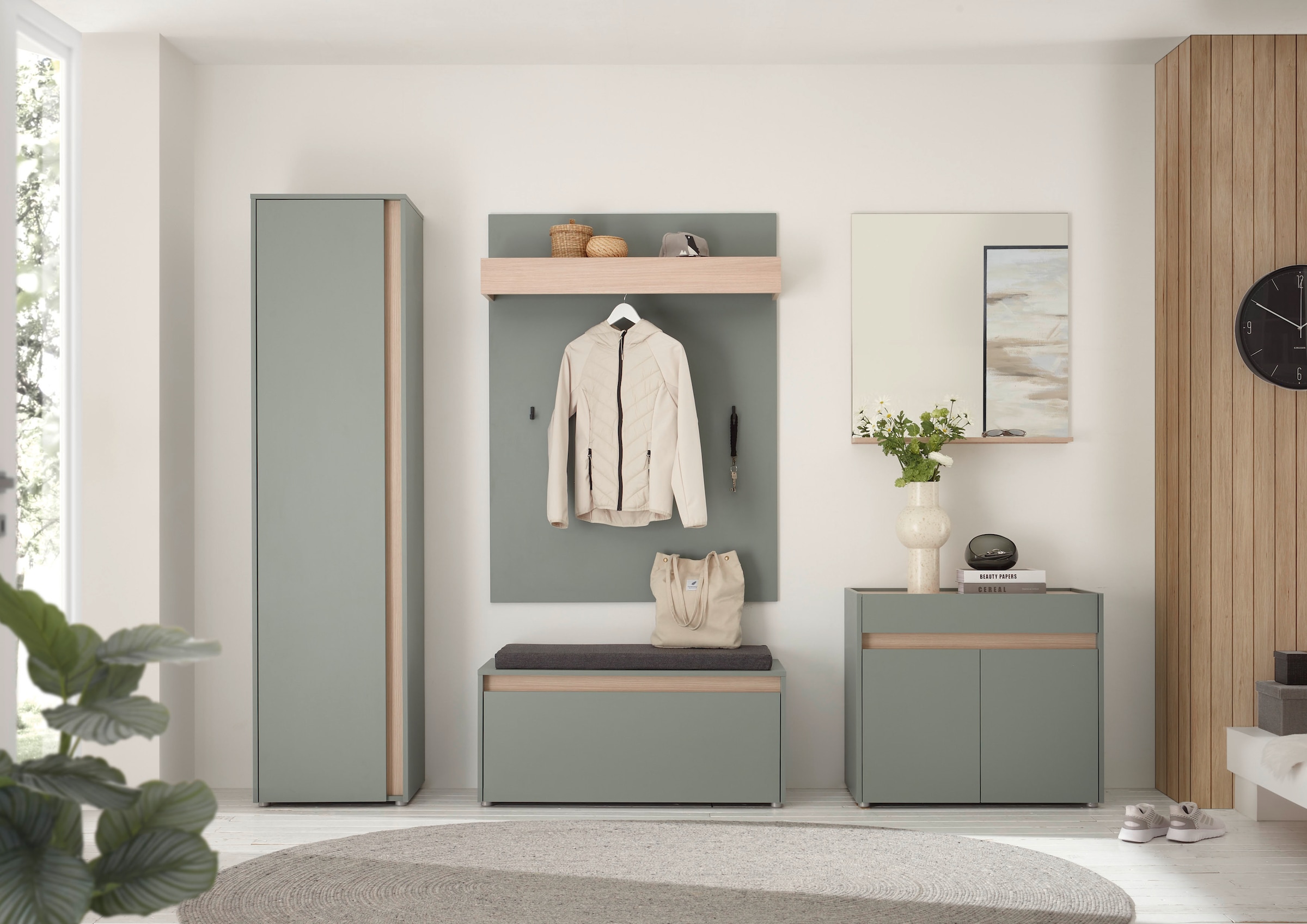 INOSIGN Garderoben-Set »GIRON/CiTY, moderne Garderobe, Komplettset mit viel Stauraum« Komplett-Set, 5 Stk. tlg.